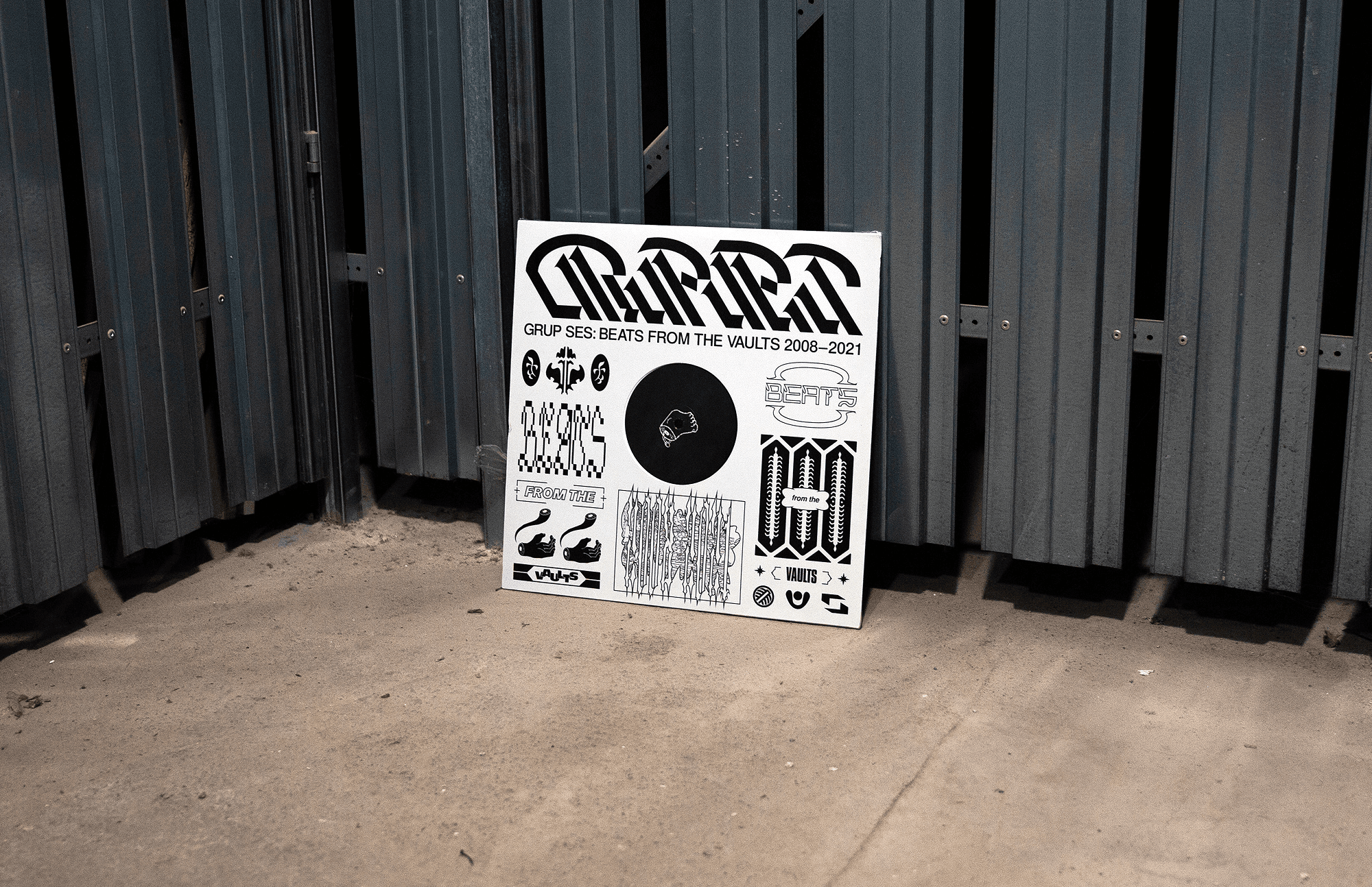 title:GRUP SES — BEATS FROM  THE VAULTS [12” LP]  description:Album cover design. year:2021